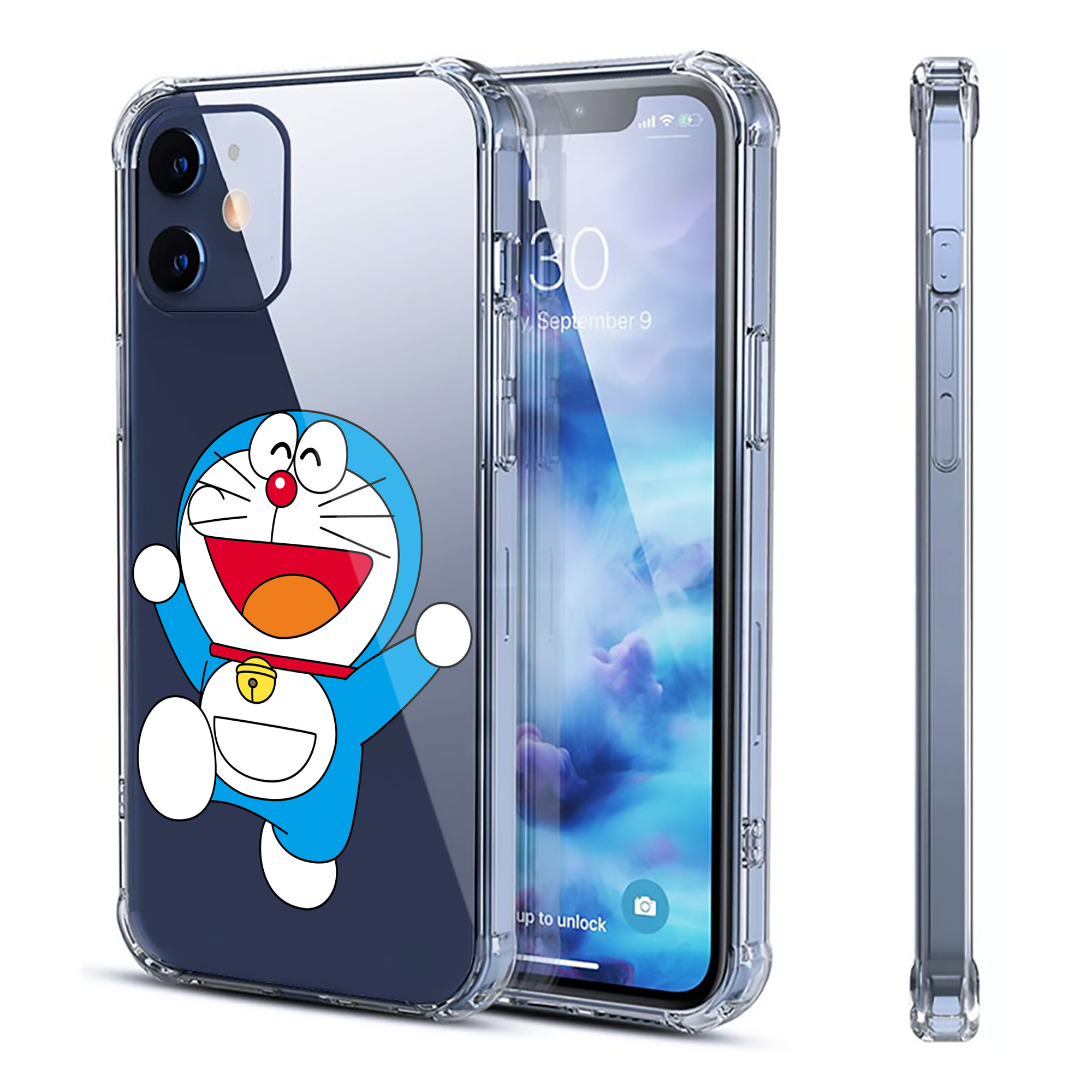 （画像用） ドラえもん Doraemon 【iPhone 12シリーズ対応】透明スマホケース（クリアソフトケース）